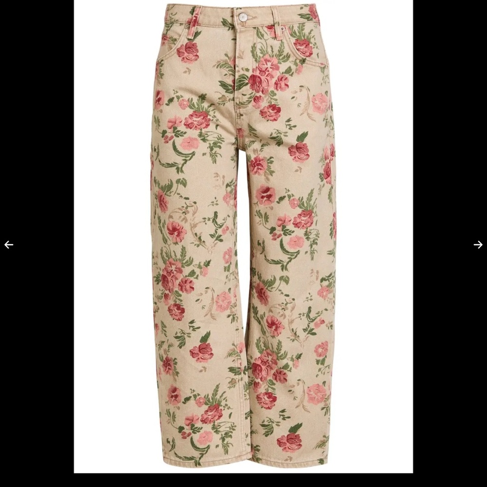 We The Free Deep Trance Printed Crop Jeans in Wallpaper Floral Sz 28 NWT $128R - Picture 7 of 8